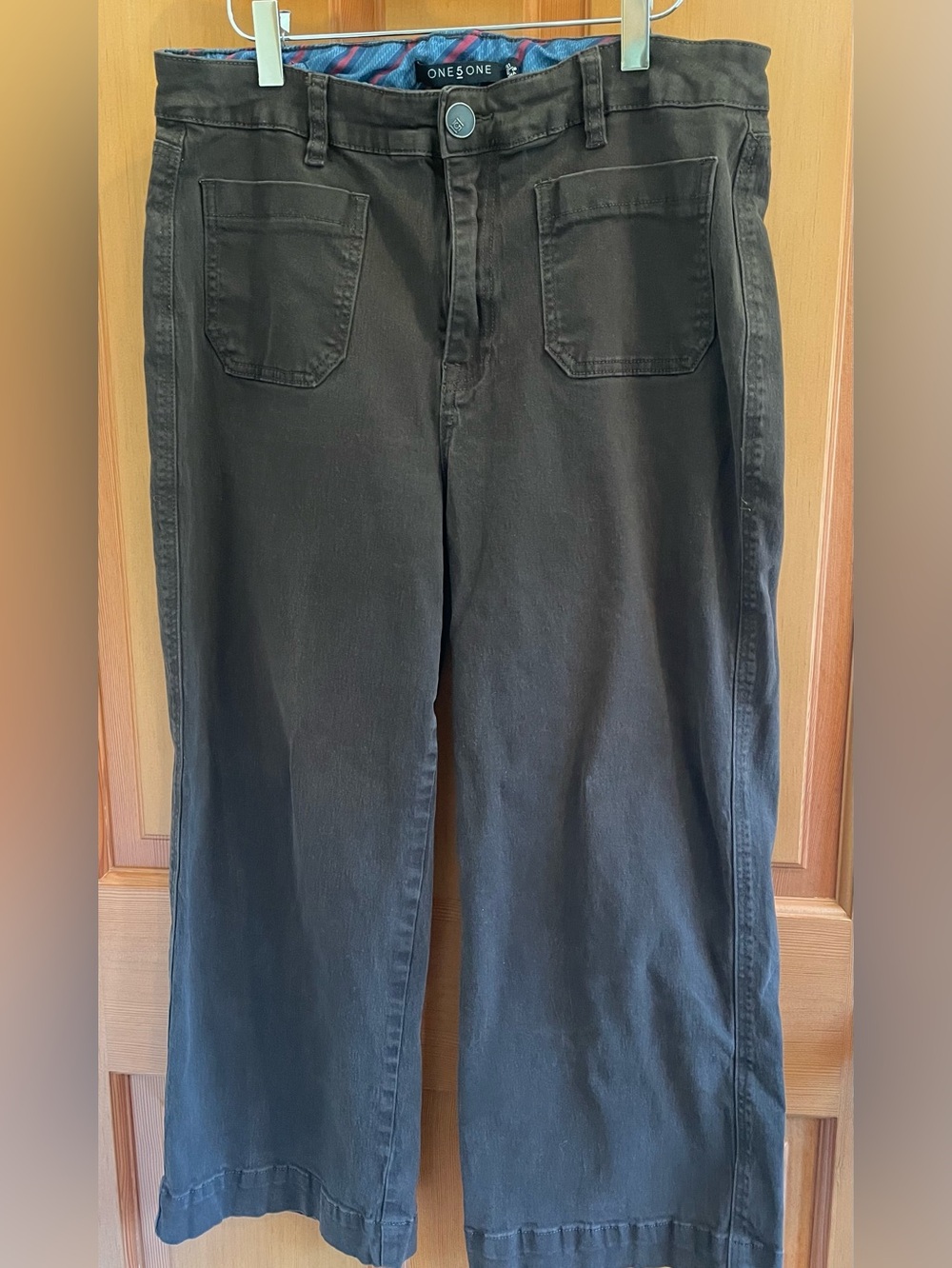 One 5 One Brown Utility Pants Wide Leg Ankle 12